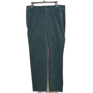Talbot's Straight Leg Velveteen Pants in Green Size 12